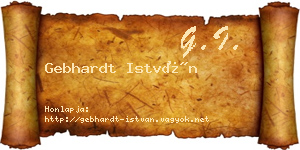 Gebhardt István névjegykártya